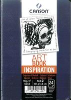 KIT 2 ART BOOK INSPIRATION 24 pg. 96 gr. A6 COL. BLU - CANSON