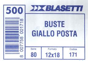 CONF. 500 BUSTE GIALLE 12X18 70 gr. LEONARDO - BLASETTI