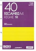 RICAMBI MAXI A4 CARTA BIANCA 40 ff. 80 gr. RIGATURA 1R - BLASETTI