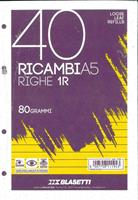RICAMBI A5 CARTA BIANCA 40 ff. 80 gr. RIGATURA 1R - BLASETTI