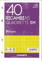 RICAMBI A5 CARTA BIANCA 40 ff. 80 gr. RIGATURA 5M - BLASETTI