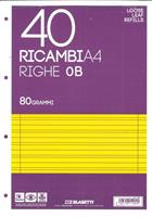 RICAMBI MAXI A4 CARTA BIANCA 40 ff. 80 gr. RIGATURA B - BLASETTI
