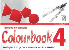 BLOCCO DA DISEGNO 20 ff. 24X33 220 gr. RUVIDO - COLOURBOOK