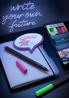 SCATOLA 5 FINEPEN GRIP 0.4 COL. NEON - FABER CASTELL