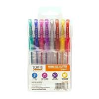 BLISTER 8 PENNE GEL GLITTER COLORATE - SCATTO