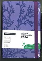 AGENDA GIORNALIERA 2024 12x18 cm. COL. VIOLA CARTOMANIA - SEVEN