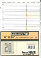 CONF. 20 RICAMBI PER RUBRICA TELEFONICA 15x21 - FAVORIT