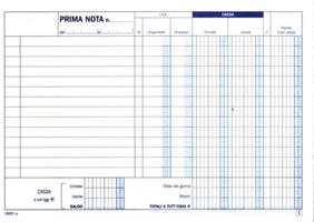 PRIMA NOTA CASSA - IVA 2 COPIE - DATA UFFICIO