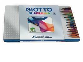 SCATOLA METALLO 36 PASTELLI COLORATI SUPERMINA - GIOTTO