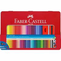SCATOLA IN METALLO CON 48 MATITE COLORATE COLOUR GRIP FABER CASTELL