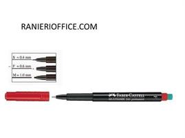 MULTIMARK PERMANENT PUNTA F COL. ROSSO - FABER CASTELL