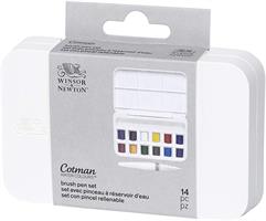 SCATOLA 12 ACQUARELLI COTMAN GODET BRUSH - WINSOR & NEWTON
