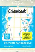 CONF. 200 ETICHETTE 34x21 mm. COL. BIANCO - COLOURBOOK