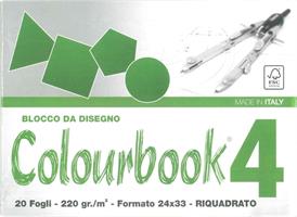 BLOCCO DA DISEGNO 20 ff. 24x33 220 gr. RIQUADRATO - COLOURBOOK