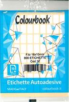 CONF. 800 ETICHETTE 16x10 mm. COL. BIANCO - COLOURBOOK