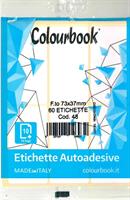 CONF. 60 ETICHETTE 73x37 mm. COL. BIANCO - COLOURBOOK