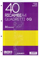RICAMBI MAXI A4 CARTA BIANCA 40 ff. 80 gr. RIGATURA Q - BLASETTI