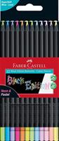 SCATOLA 12 PASTELLI BLACK EDITION NEON + PASTELL - FABER CASTELL