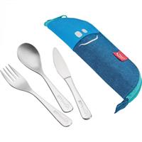 KIT 3 POSATE ACCIAIO CON ASTUCCIO BLU CONCEPT KIDS - MAPED