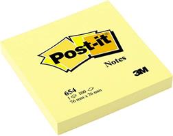 POST-IT 654 76x76 mm. 100 ff. COL GIALLO CANARY - 3M