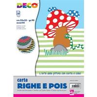 CONF. 20 CARTE RIGHE E POIS 23x33 cm. 90 gr. - CWR