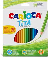 SCATOLA 24 PASTELLI TITA TRIANGOLARI PUNTA ø 3 mm. - CARIOCA