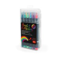 SET DI 12 PENNERELLI BRUSH CON PUNTA PENNELLO - LEGAMI