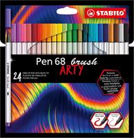 SCATOLA 24 PEN 68 BRUSH CON PUNTA FLESSIBILE -STABILO