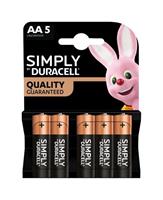 CONF. 5 PILE STILO SIMPLEY AA - DURACELL