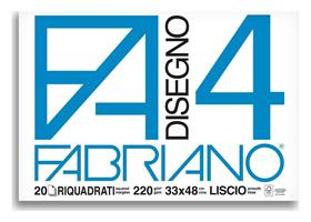 BLOCCO DISEGNO F4 33x48 20 ff. RIQUADRATO - FABRIANO