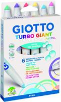 SCATOLA 6 PENNARELLI TURBO GIANT PASTEL - GIOTTO