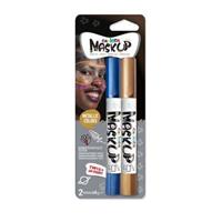 MASK UP FACE MARKERS 2 COL. METALLIC - BLUE/GOLD - CARIOCA