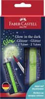 CONF. 2 GLITTER GLOW IN THE DARK 12 ml. - FABER CASTELL
