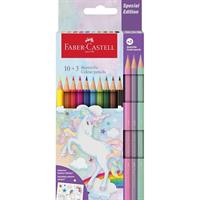 SCATOLA 10+3 PASTELLI CLASSIC TEMA UNICORN - FABER CASTELL