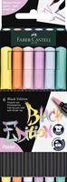 SCATOLA 6 PENNARELLI BRUSH BLACK EDITION COL. PASTEL - FABER CASTELL