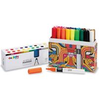SCATOLA RIGIDA 16 MARCATORI ACRILICI COLORI PLUS - CARIOCA