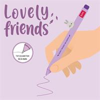 PENNA GEL LOVELY FRIENDS PUNTA 0.5 mm. COL. VIOLA TEMA BANNY  LEGAMI