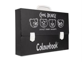 VALIGETTA POLIONDA 38x27x8 cm. WILD COOL BEARS! BLACK - COLOURBOOK