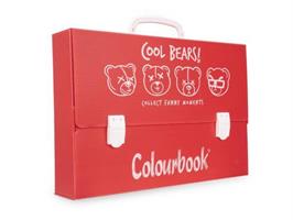 VALIGETTA POLIONDA 38x27x8 cm. WILD COOL BEAR! RED - COLOURBOOK