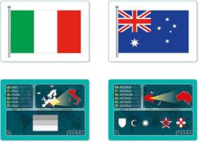 IL GIOCO DELLE BANDIERE 50 CARTE DI TUTTO IL MONDO - CLEMENTONI