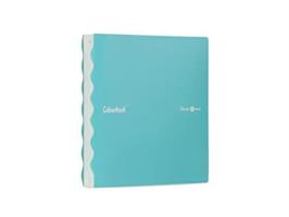 RACCOGLITORE A4 4 ANELLI FOLDER WAVE COL. VERDE ACQUA - COLOURBOOK