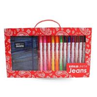 SET REGALO NOTEBOOK + 12 BRUSH LINEA JEANS - TINTAUNITA