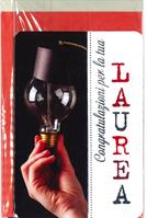 BIGLIETTO 12x18 cm. CONGRATULAZIONI PER TUA LAUREA - LINA