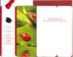 BIGLIETTO 12x18 cm. CONGRATULAZIONI LAUREA - LINA