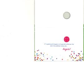 BIGLIETTO 12x18 cm. BUON COMPLEANNO A RILIEVO - LINA