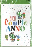 BIGLIETTO 12x18 cm. BUON COMPLEANNO A RILIEVO - LINA