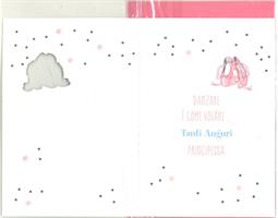 BIGLIETTO 12x18 cm. BUON COMPLEANNO A RILIEVO - LINA