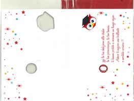 BIGLIETTO 12x18 cm. CONGRATULAZIONI DOTTORE A RILIEVO - LINA