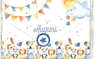 BIGLIETTO AUGURI MATRIMANIO CON PORTASOLDI CHIUSURA ADESIVO - LINA