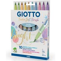 SCATOLA 10 PENNARELLI PUNTA PENNELLO TURBO SOFT BRUSH PASTEL- GIOTTO